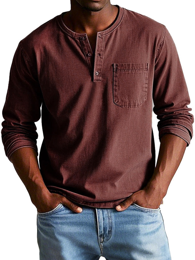 Ellis | Men's Vintage Henley Shirt