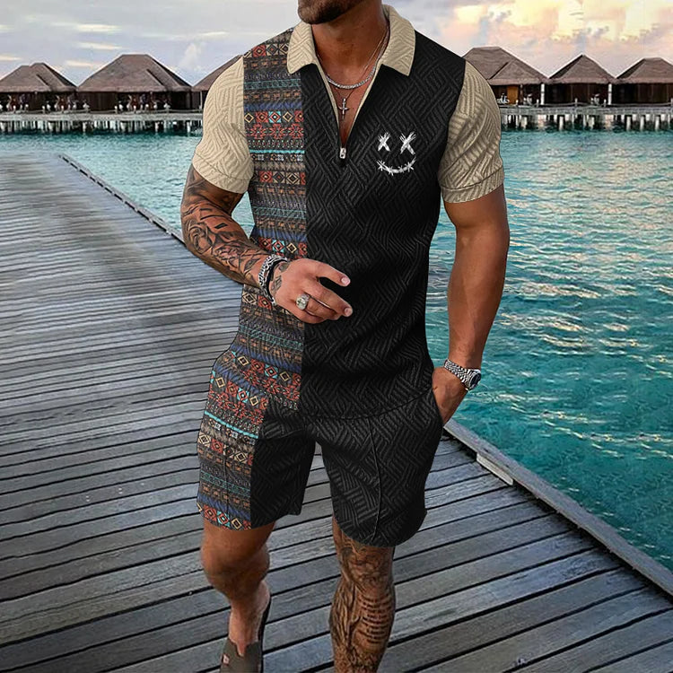 Emil | Men's Time Traveler Polo Shirt & Shorts Set with Pockets