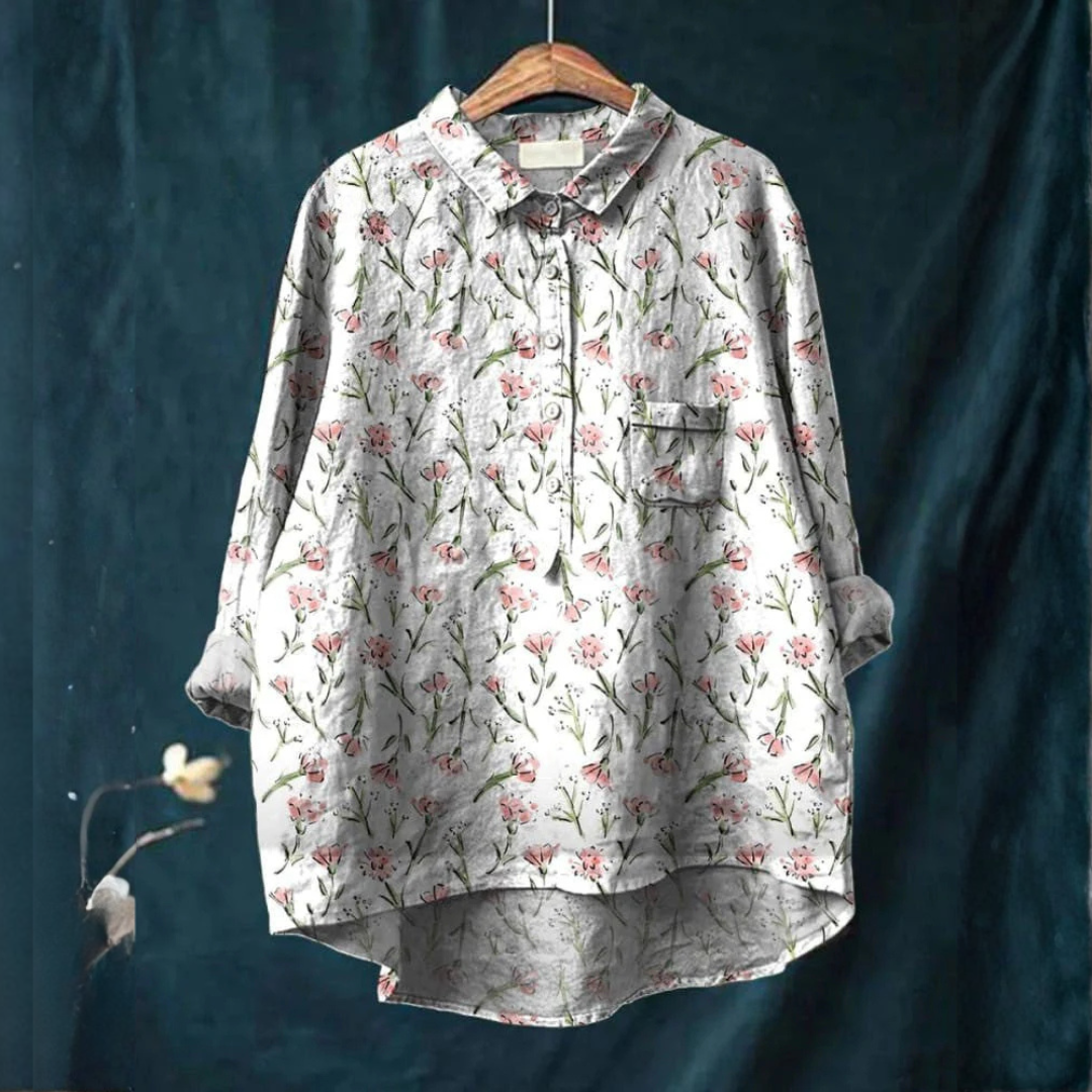 Beatrice | Women's Longline Patterned Shirt