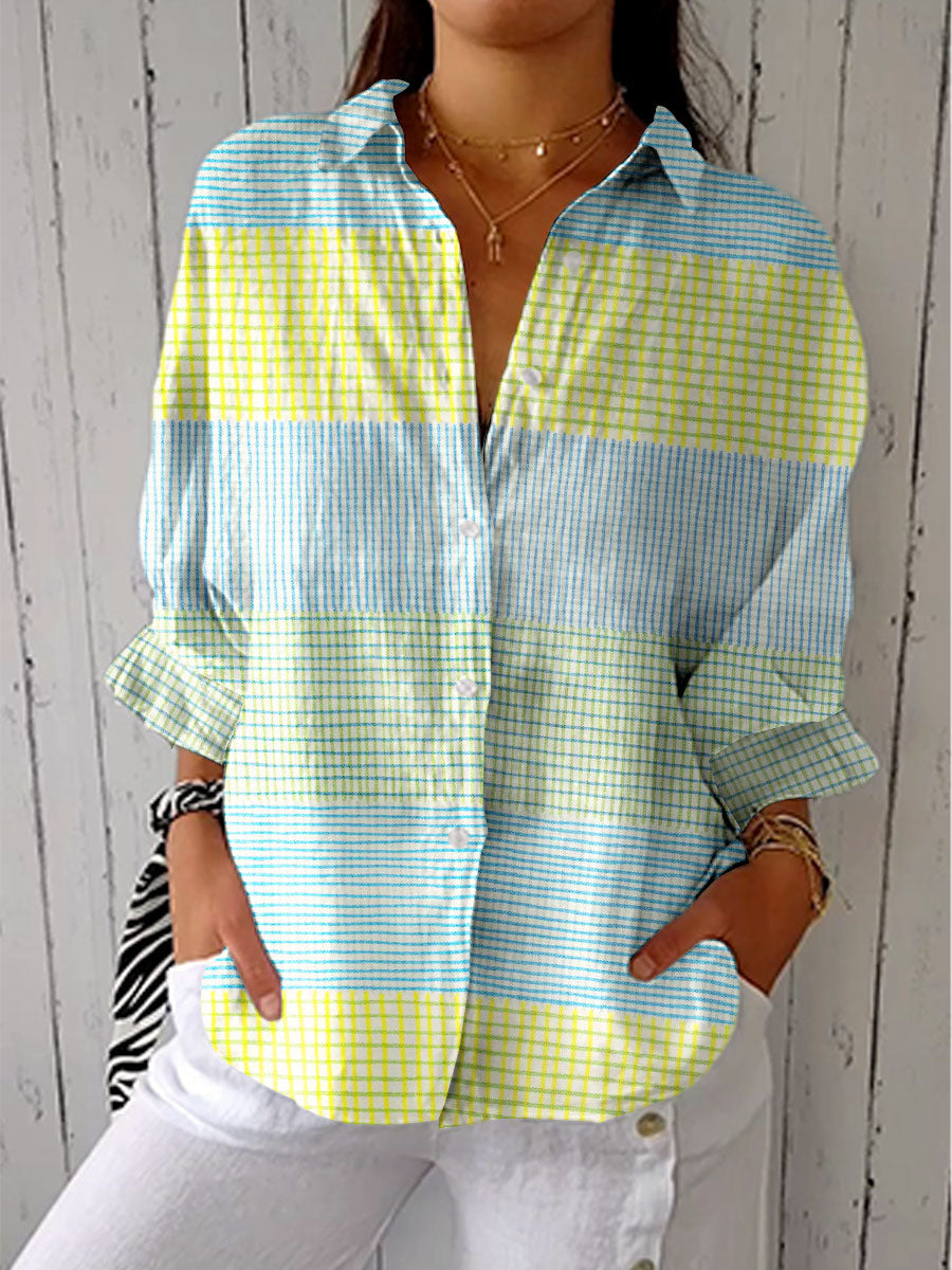 Filippa | Women's Pastel Checkered Blouse