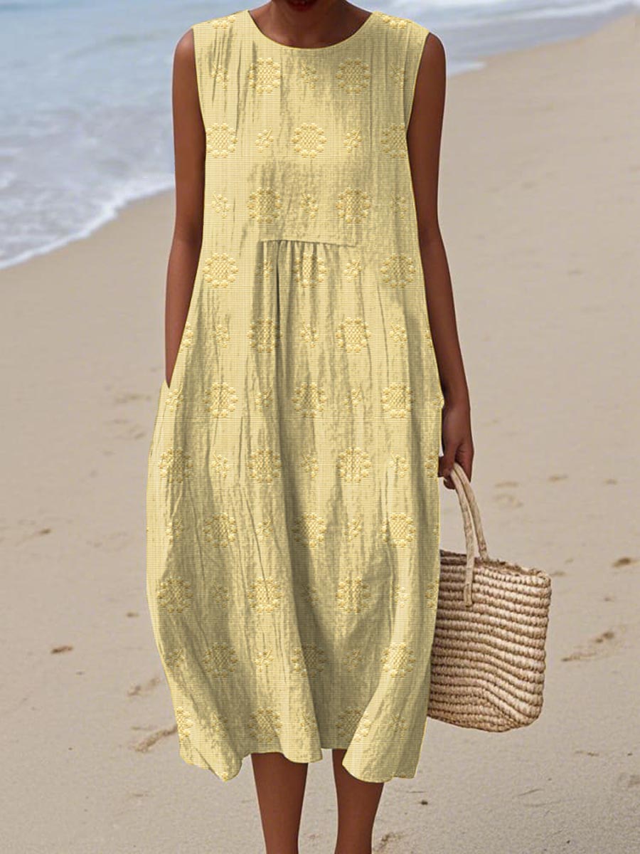 Women's Artistic Beach Midi Dress