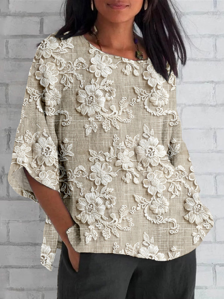 Alira | Women's Floral Vintage Printed Top