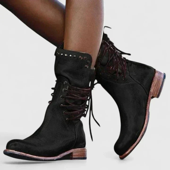 Kelly | Women's Cushioned Lace-Up Premium Elegant Boots