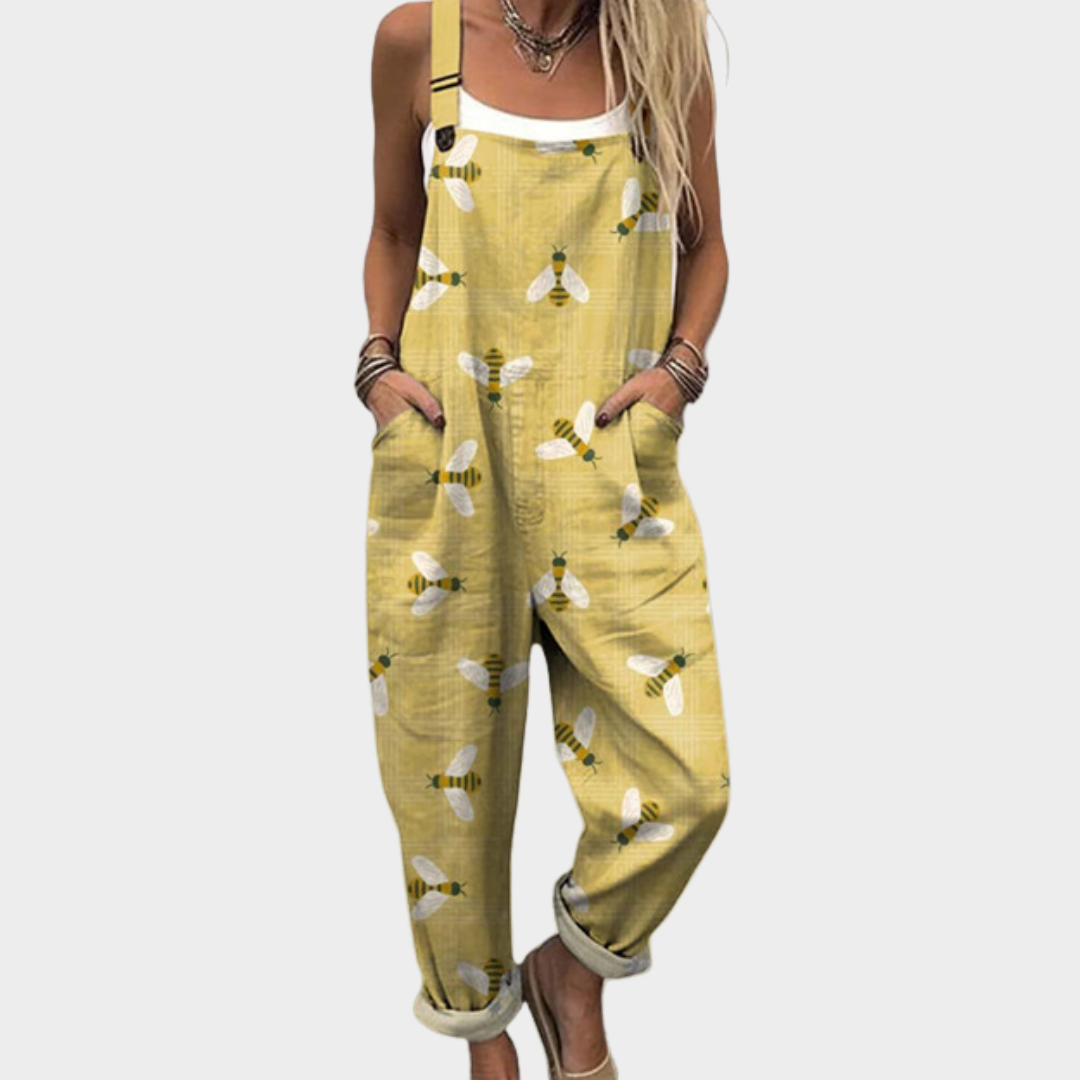 Women's Relaxed Comfortable Printed Dungarees