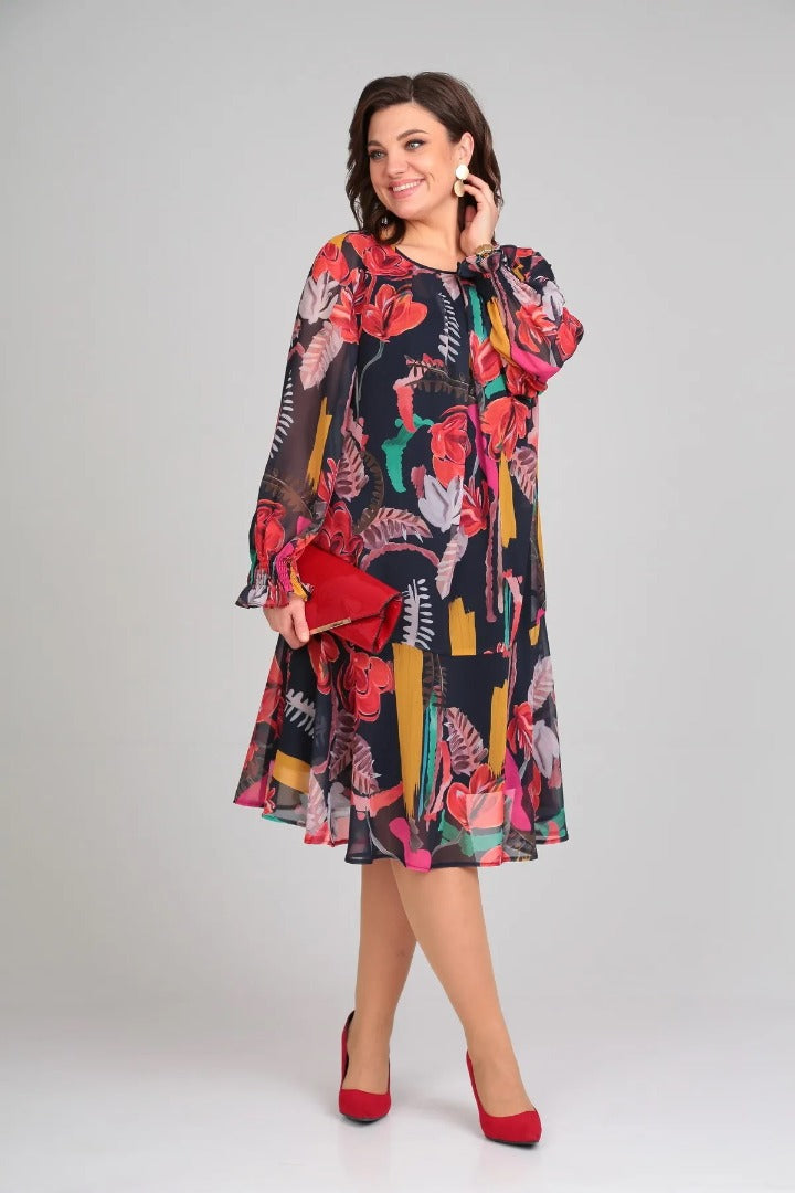 Women's Relaxed Florinda Graceful Floral Mini Dress