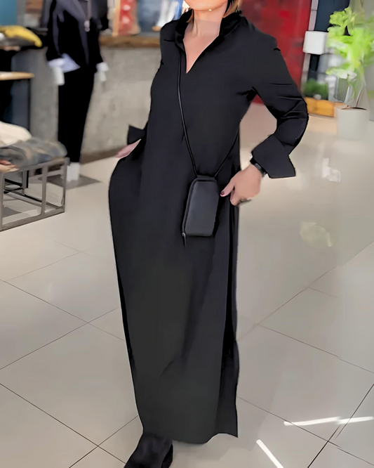 Zoe | Women's Comfortable Maxi Dress with Side Slit