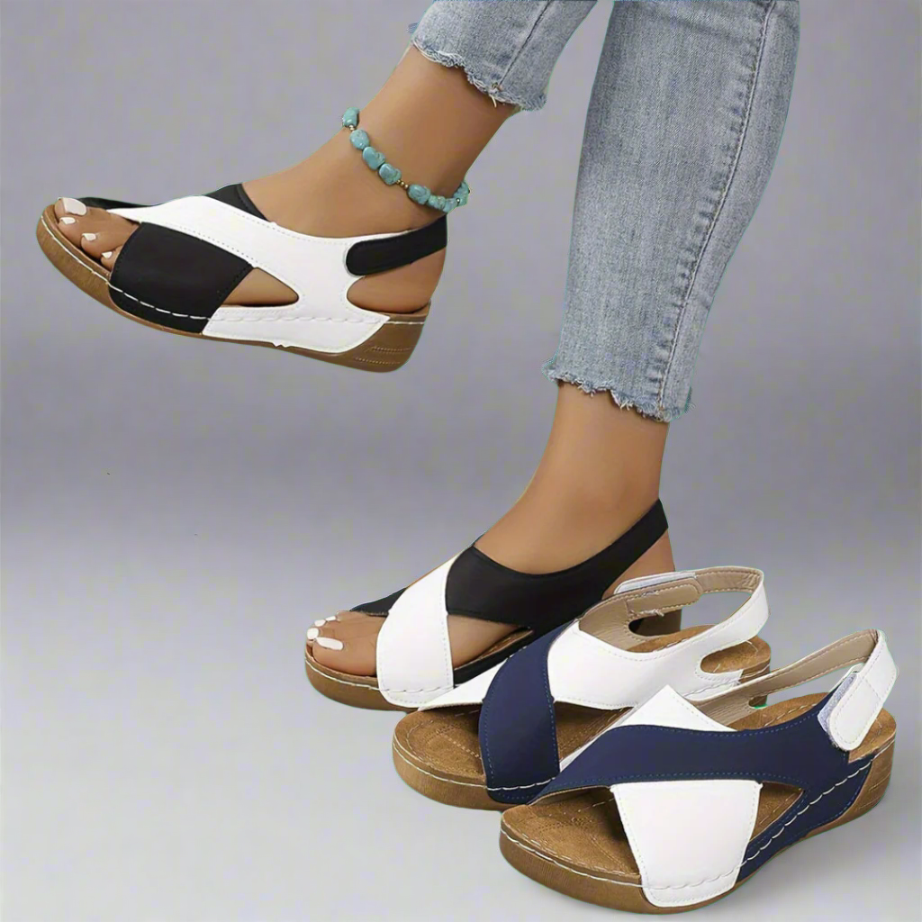 Hildegard | Women's Cushioned Open-Toe Premium Comfort Orthopedic Sandals