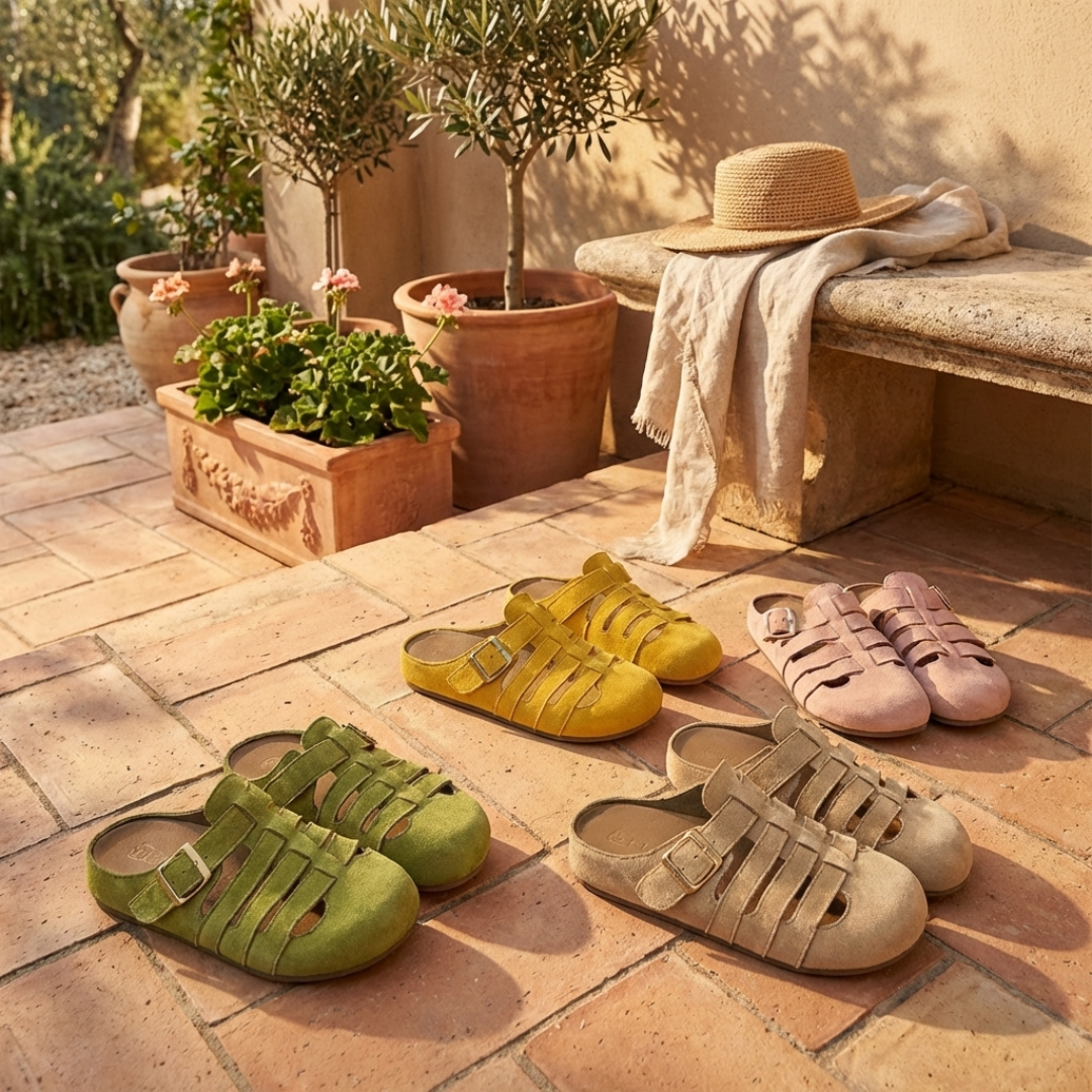 Nathalie | Women's Cushioned Open-Toe Cozy Slip-On Mule Sandals