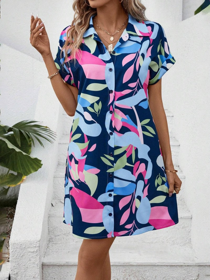 Tiana | Women's Printed Button Down Mini Dress
