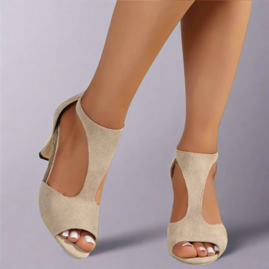 Marga | Women's Breathable Open-Toe Orthopedic Sandals with Chic Heel