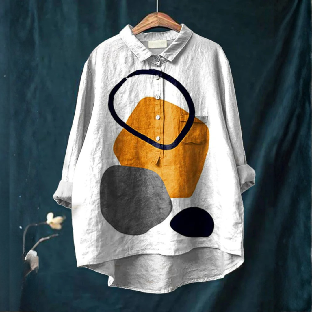 Serena | Women's Longline Patterned Shirt