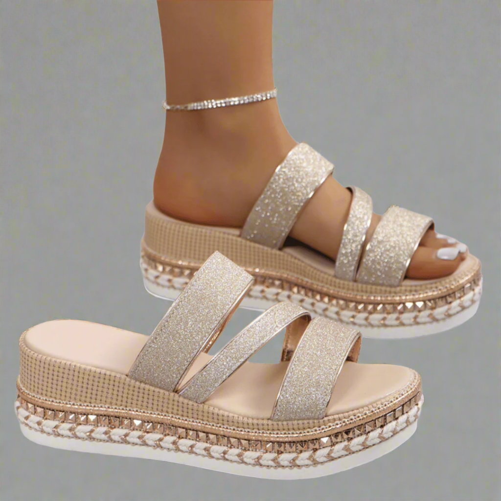 Helga | Women's Peep-Toe Luxurious Comfort Wedge Sandals Crafted from High-Quality Materials