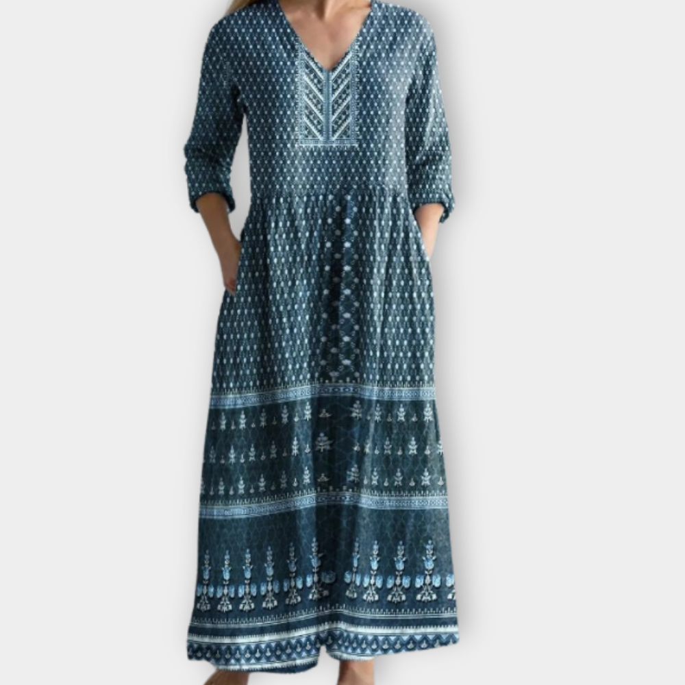Oswina | Women's Boho Maxi Dress Made of Soft Premium Fabric