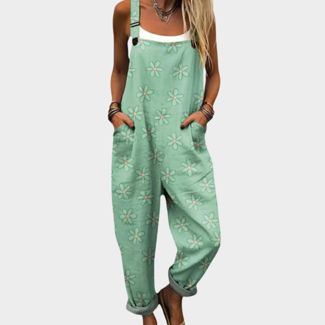 Women's Comfortable Printed Dungarees