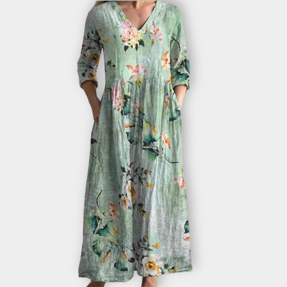 Kreszenz | Women's Boho Maxi Dress Made of Soft Premium Fabric