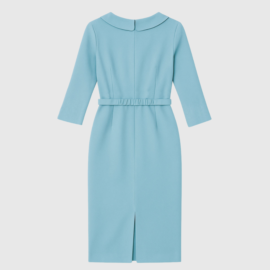 Alice | Women's Elegant Draped Midi Pencil Dress
