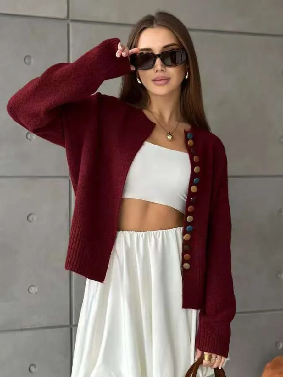 Women's Cropped The Noelle | Button-accent Cardigan