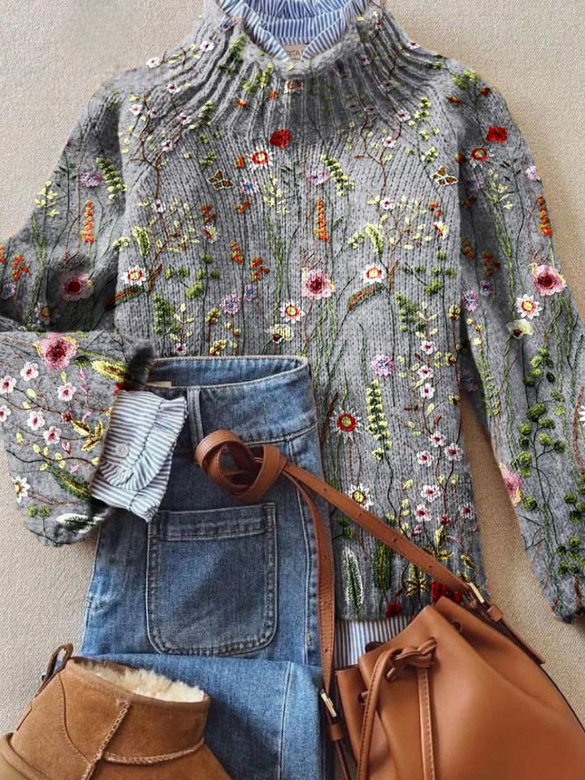 Abigail | Women's Timeless Vintage Floral Jumper