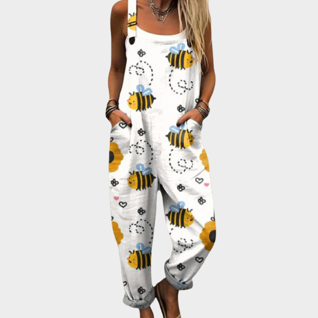 Women's Comfortable Printed Dungarees