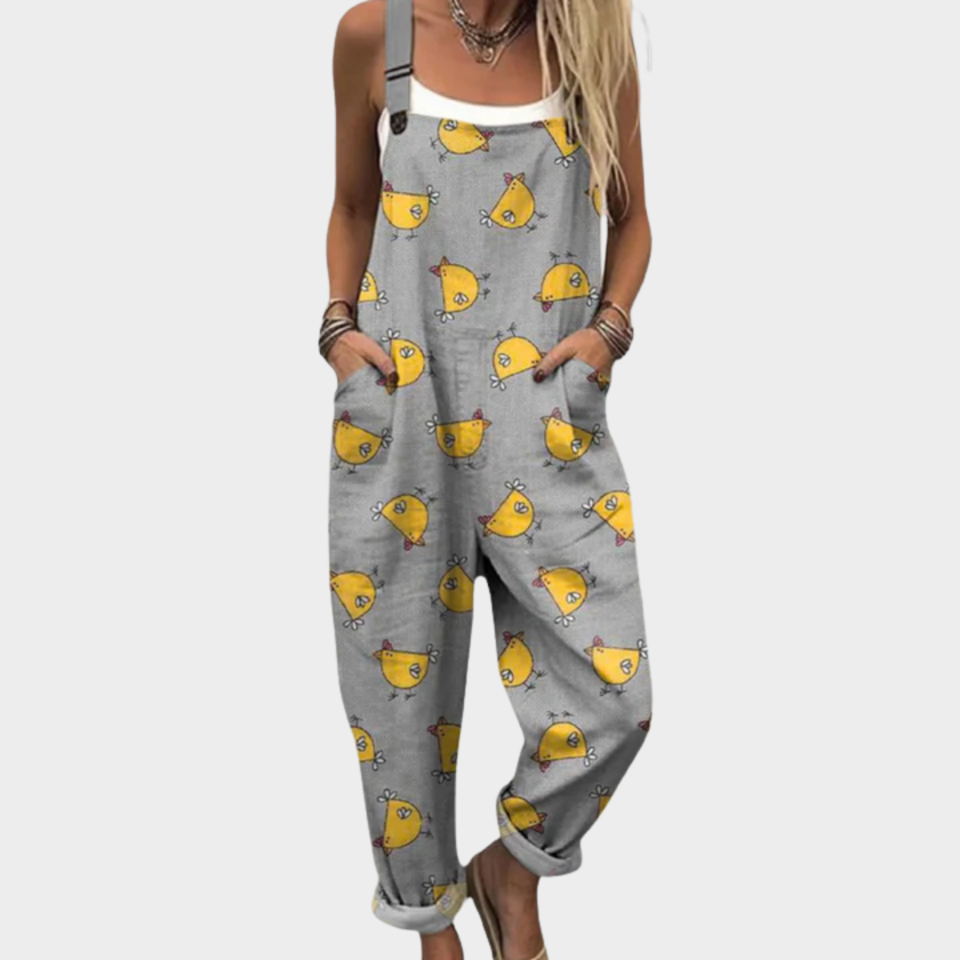 Women's Comfortable Printed Dungarees