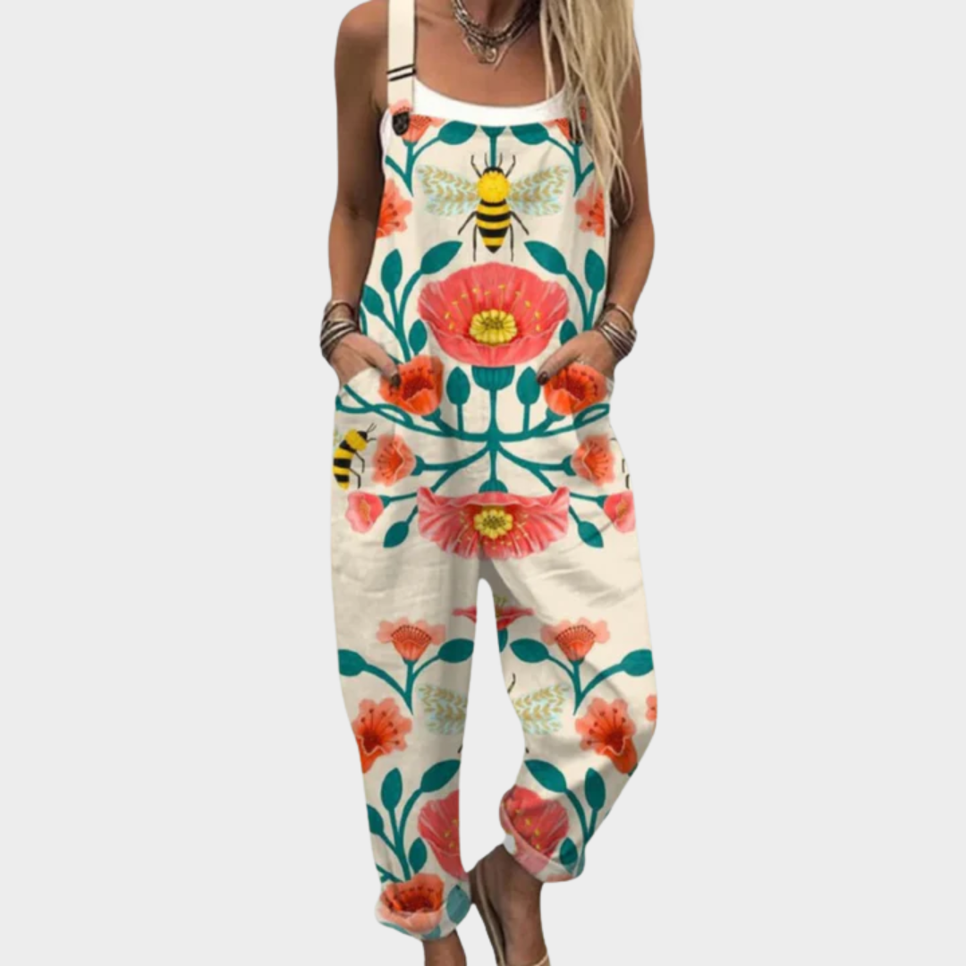 Women's Comfortable Printed Dungarees