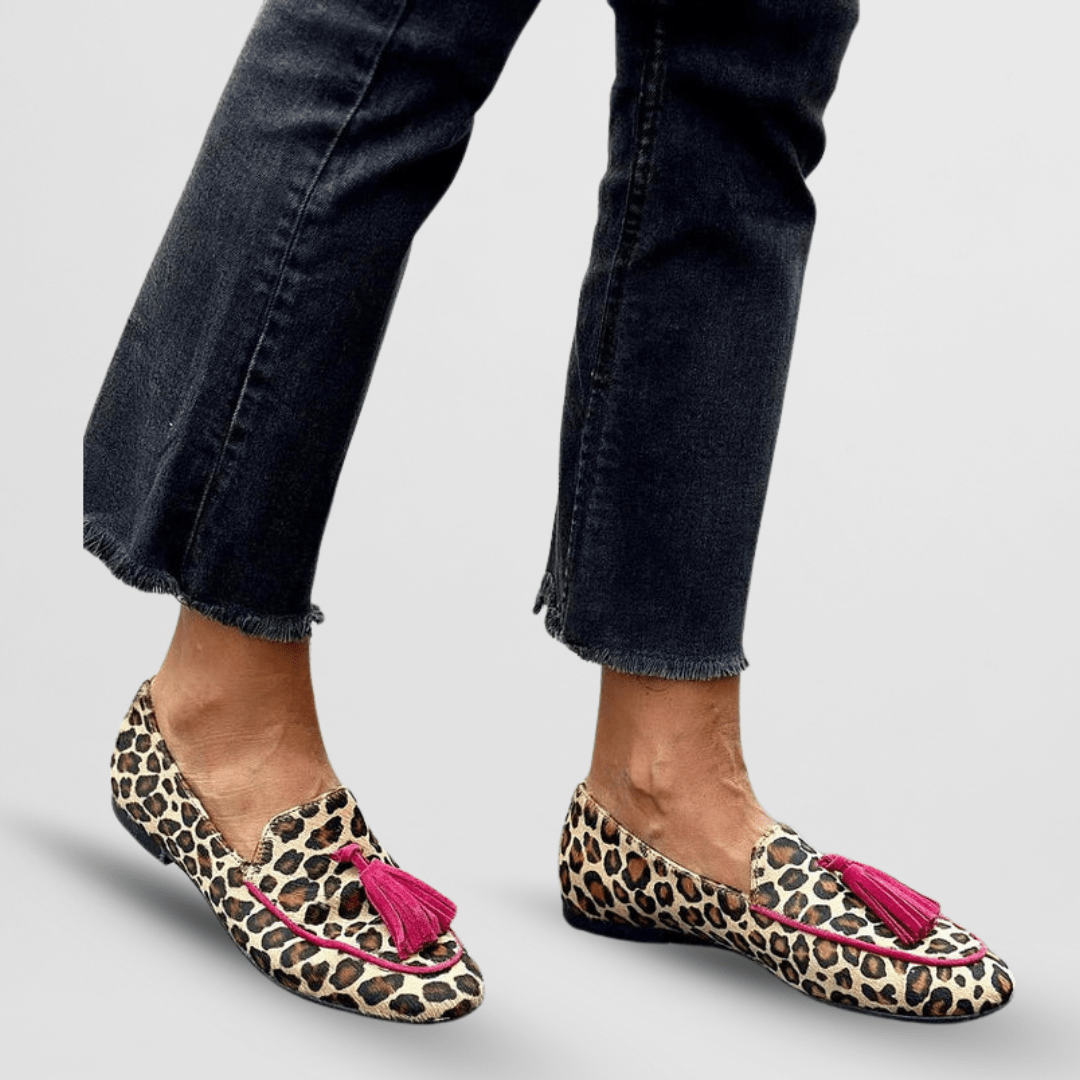 Francesca | Women's Cushioned Slip-On Slippers with Fringe Details