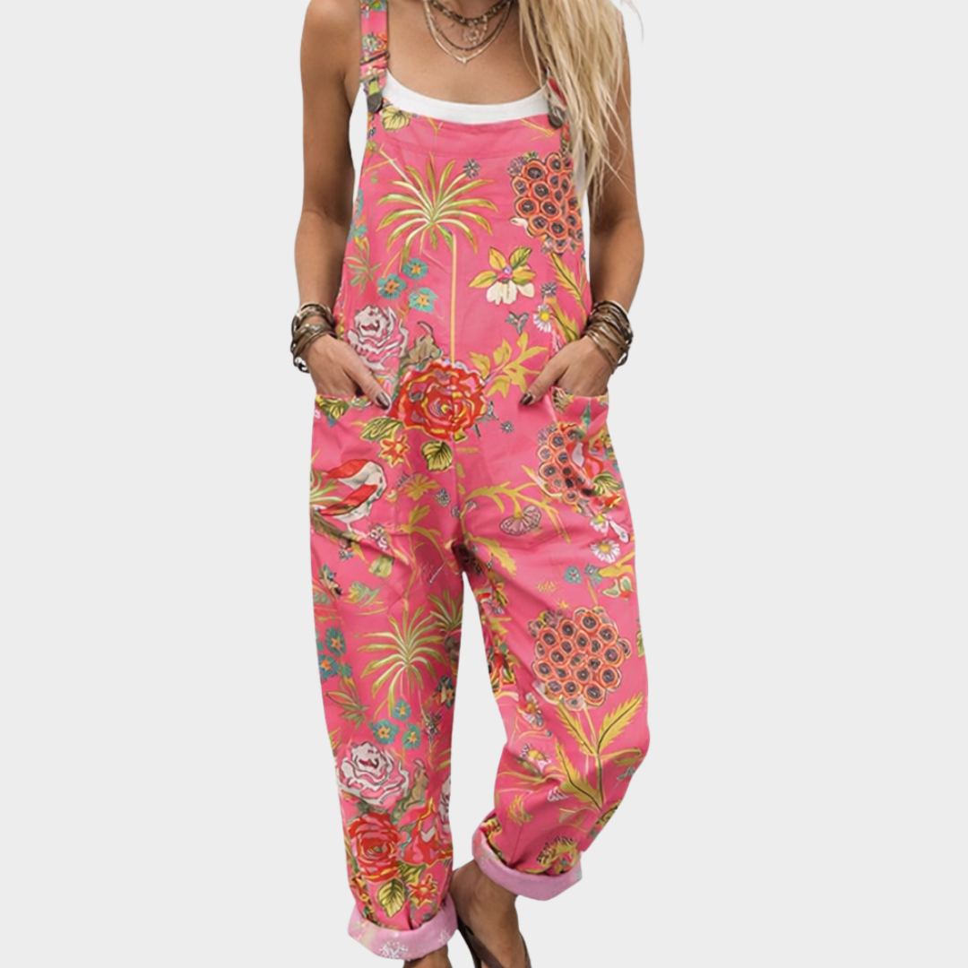 Women's Comfortable Printed Dungarees
