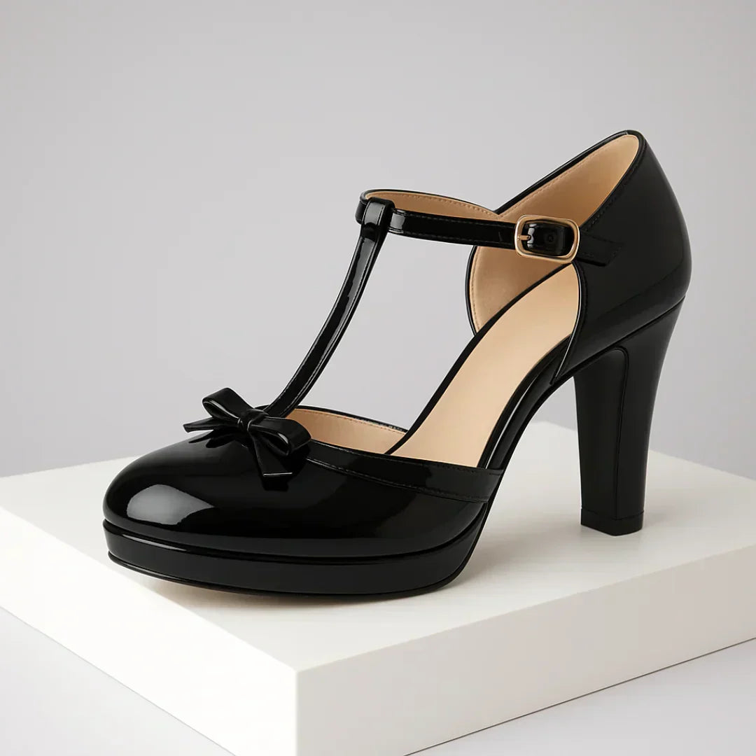 Chel | Women's Cushioned Buckle Orthopedic Heels with Arch Support