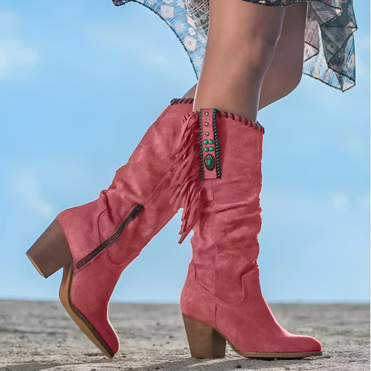 Imogen | Women's Pointed-Toe Orthopedic Boots with Fringe