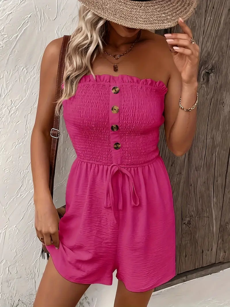 Tiana | Women's Chic Strapless Romper Shorts