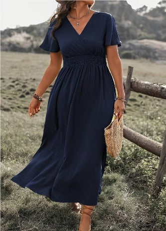 Nyxie | Women's V-Neck Summer Midi Dress