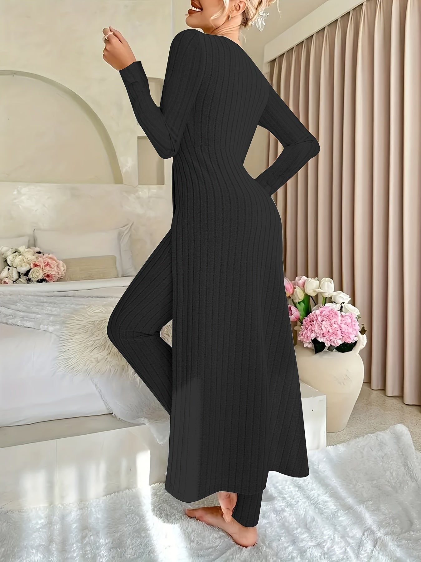 Aldea | Women's Relaxed Cozy Two-Piece Ribbed Lounge Set