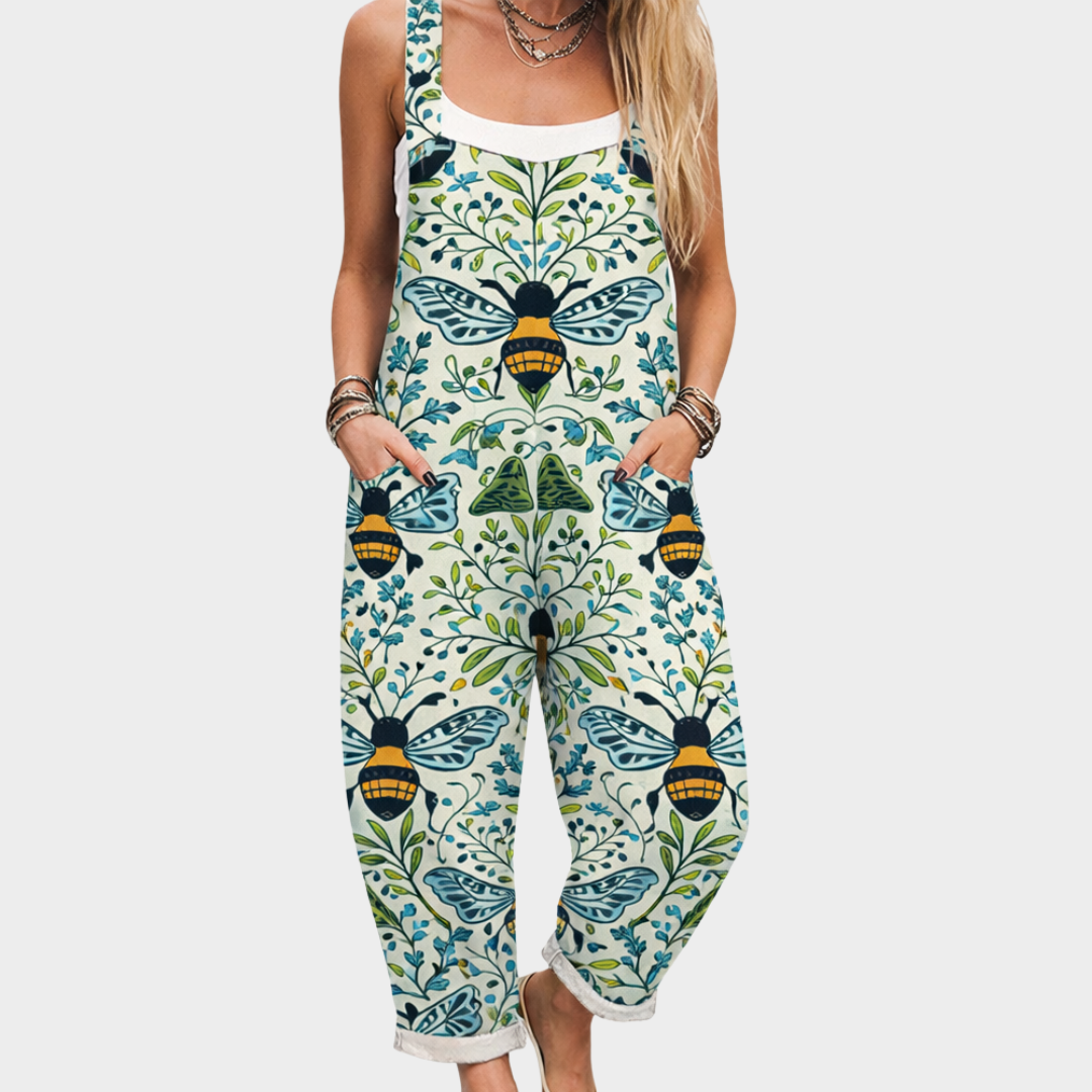 Women's Comfortable Printed Dungarees
