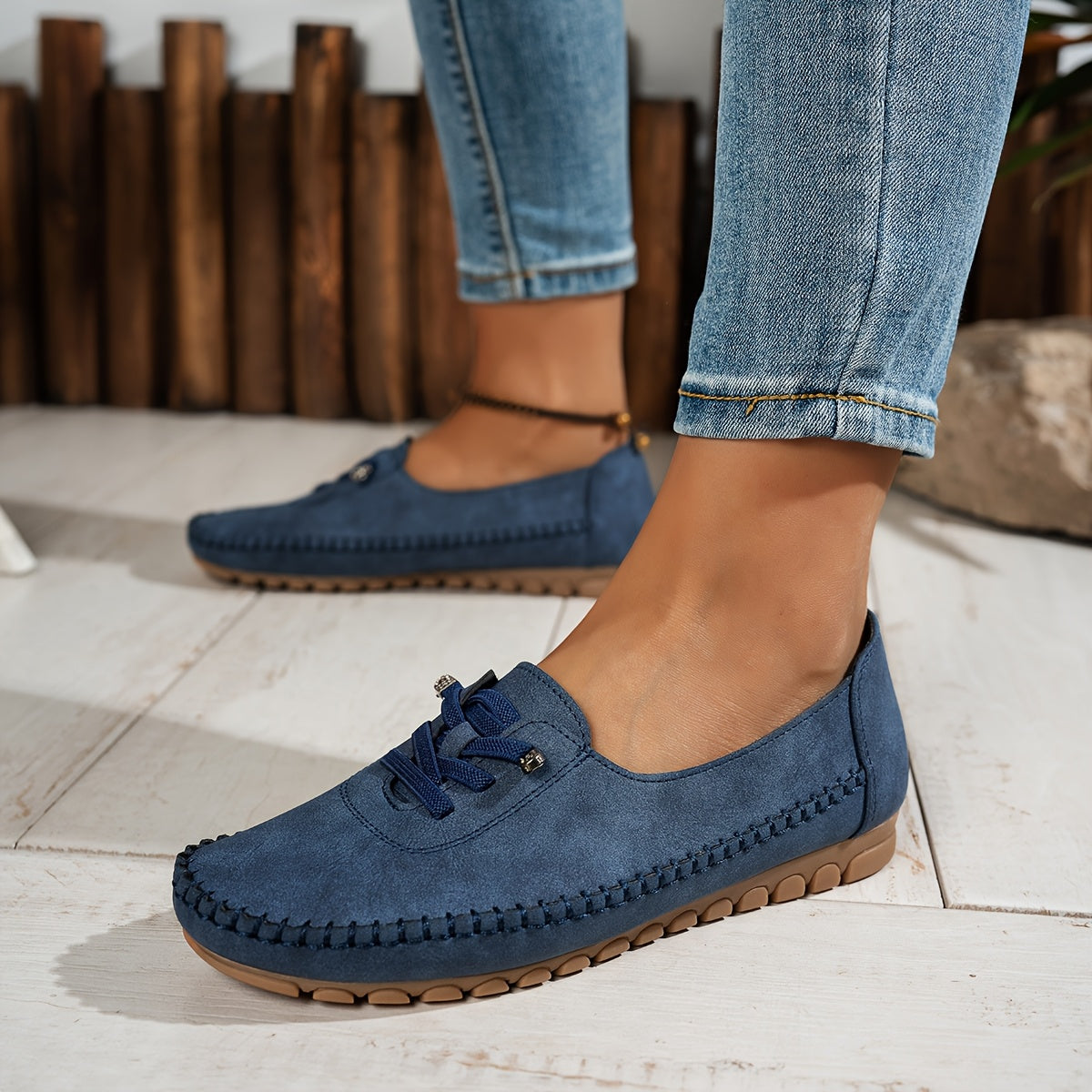 Orthelia | Women's Lightweight Lace-Up Supportive Cushioned Moccasins for Sensitive Feet