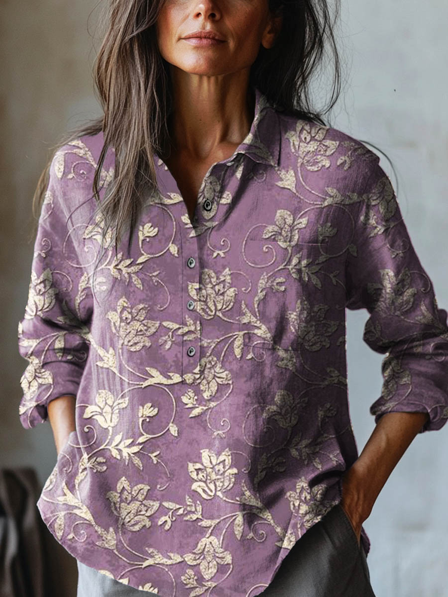 Alba | Women's Longline Patterned Shirt
