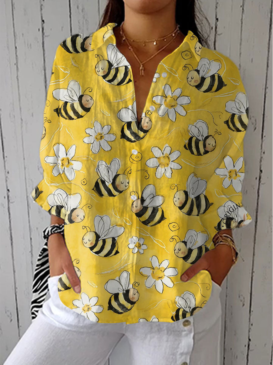Franka | Women's Bee Blossom Blouse with Short Sleeve