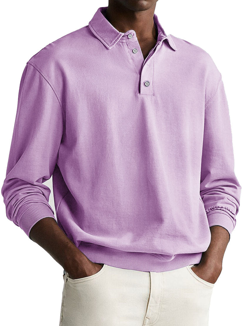 Victor | Men's Vintage Polo with Long Sleeve