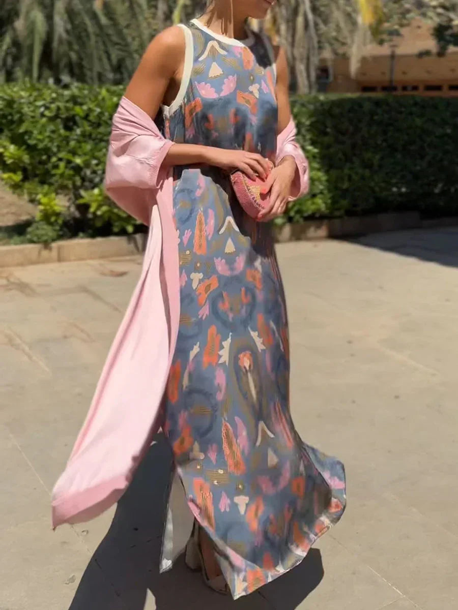 Delly | Women's Bohemian Style Two-Piece Maxi Dress