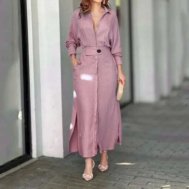 Jeanette | Women's V-Neck Maxi Dress