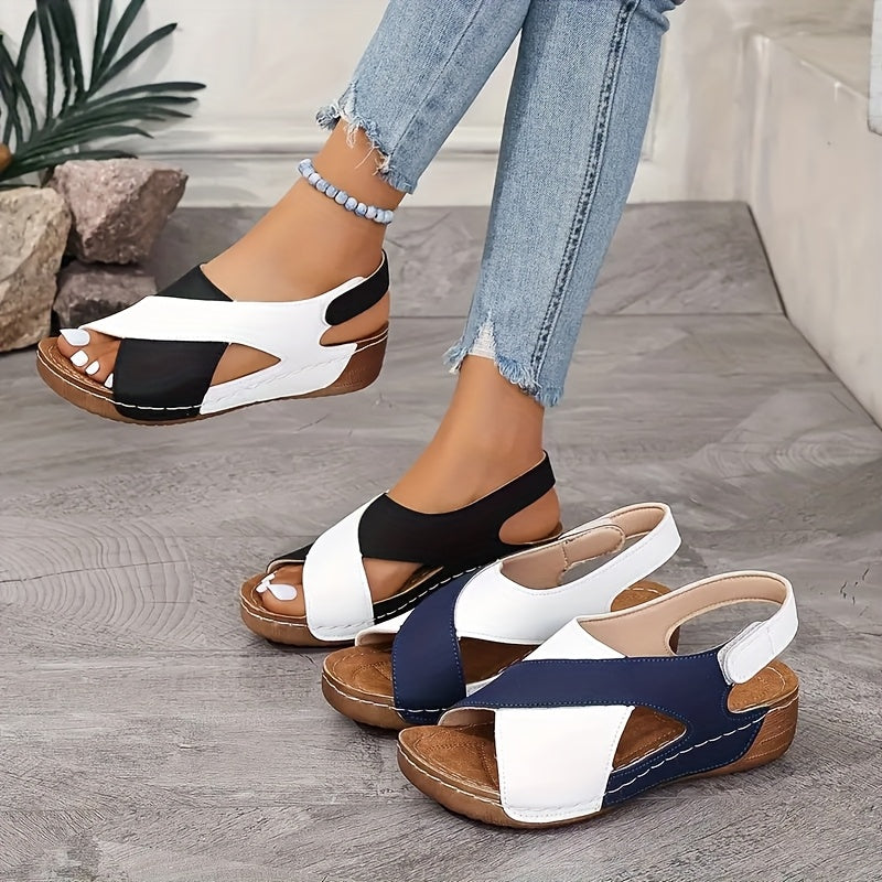 Women's Orthopedic Open-Toe Seraphina Lightweight Comfort Wedge Sandals