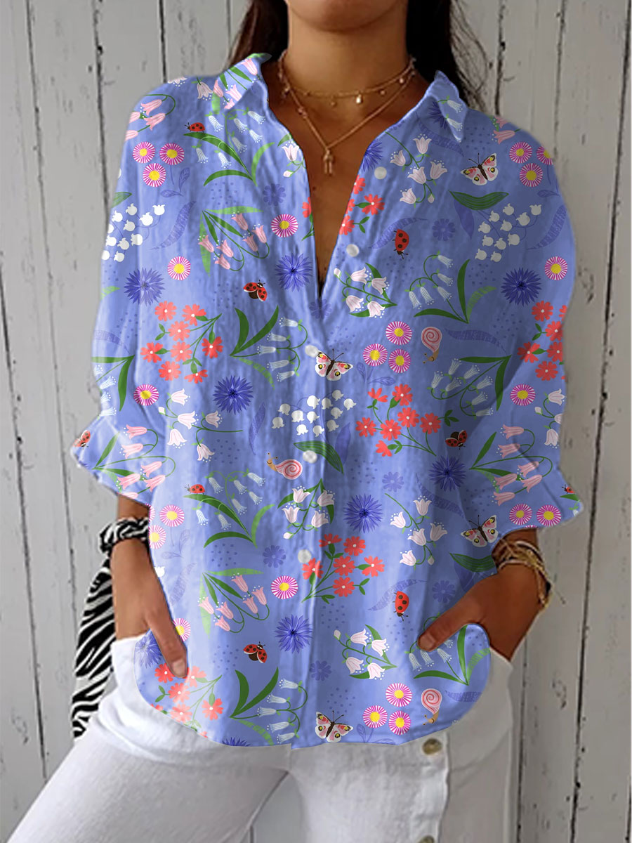 Felicia | Women's Floral Blooming Meadow Blouse