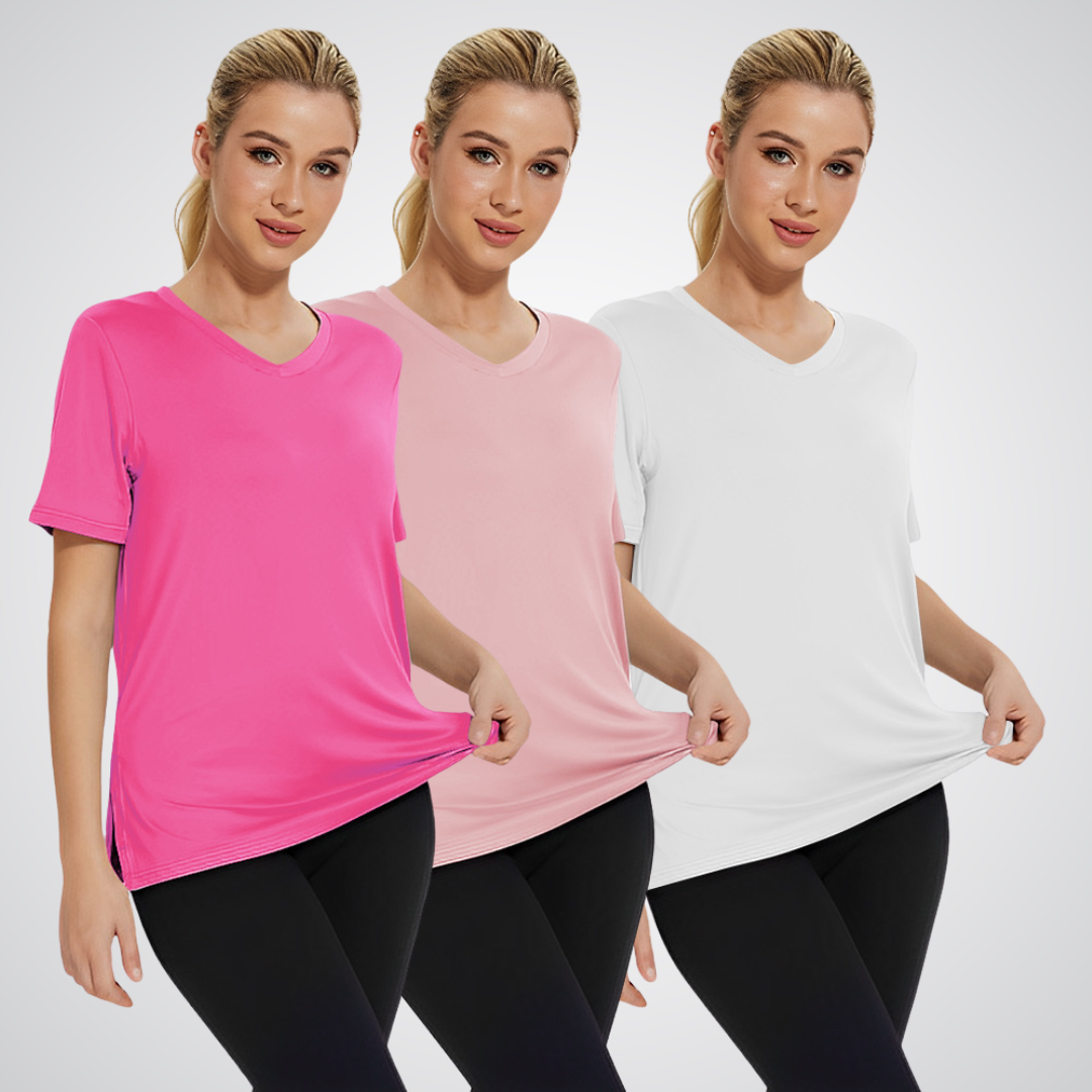 Selena | Women's Relaxed Casual Loose Fit Tee (Pack of 3)