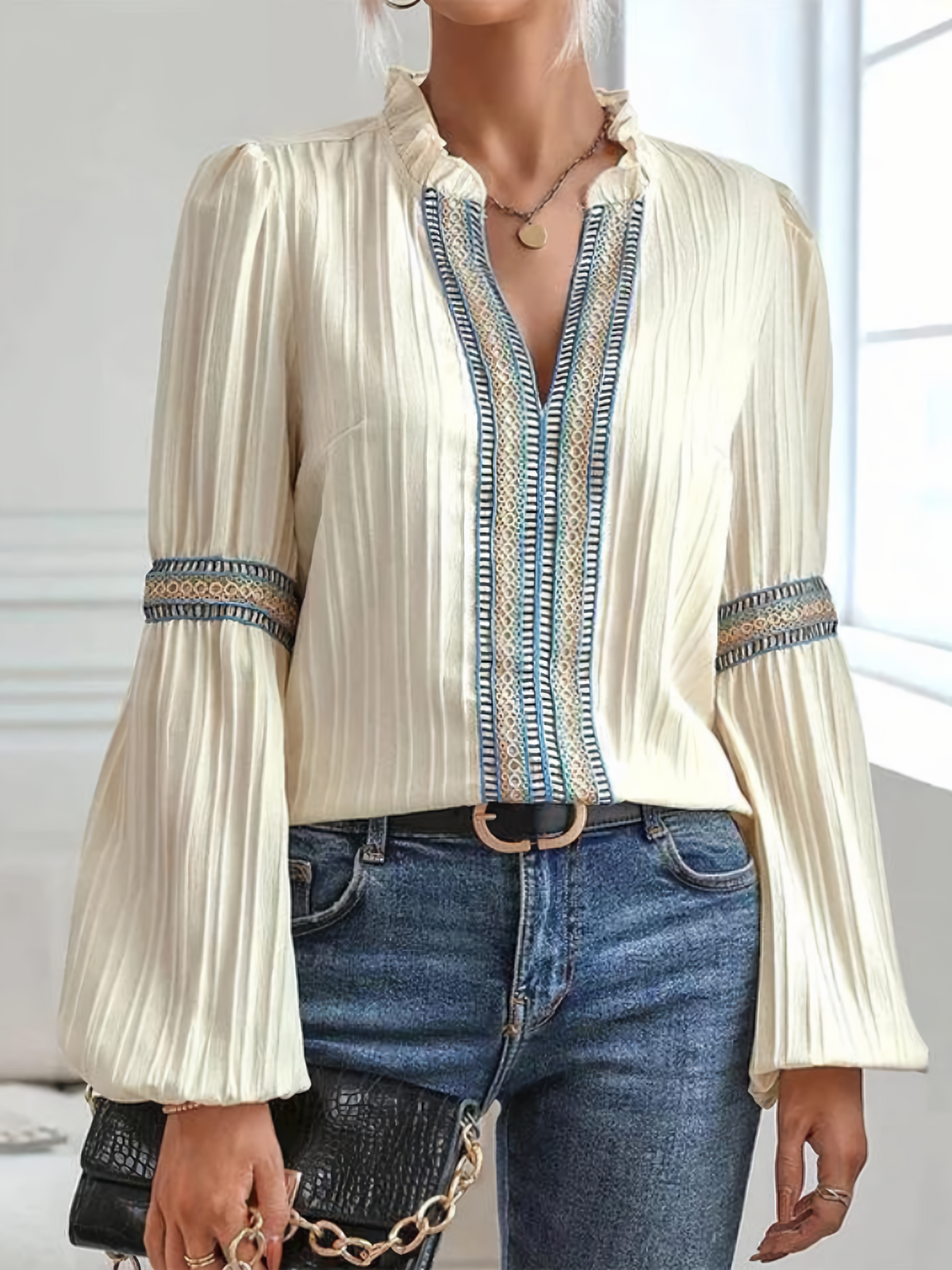 Valerie | Women's Stunning V-Neck Blouse