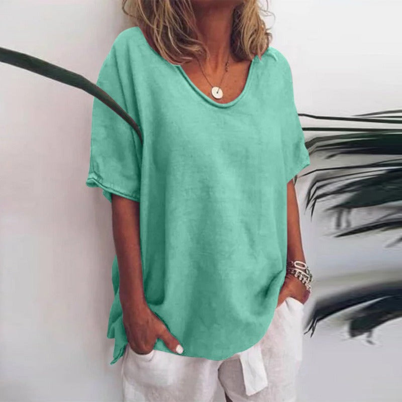 Women's Longline Relaxed T-Shirt, Effortless Style for Daily Wear