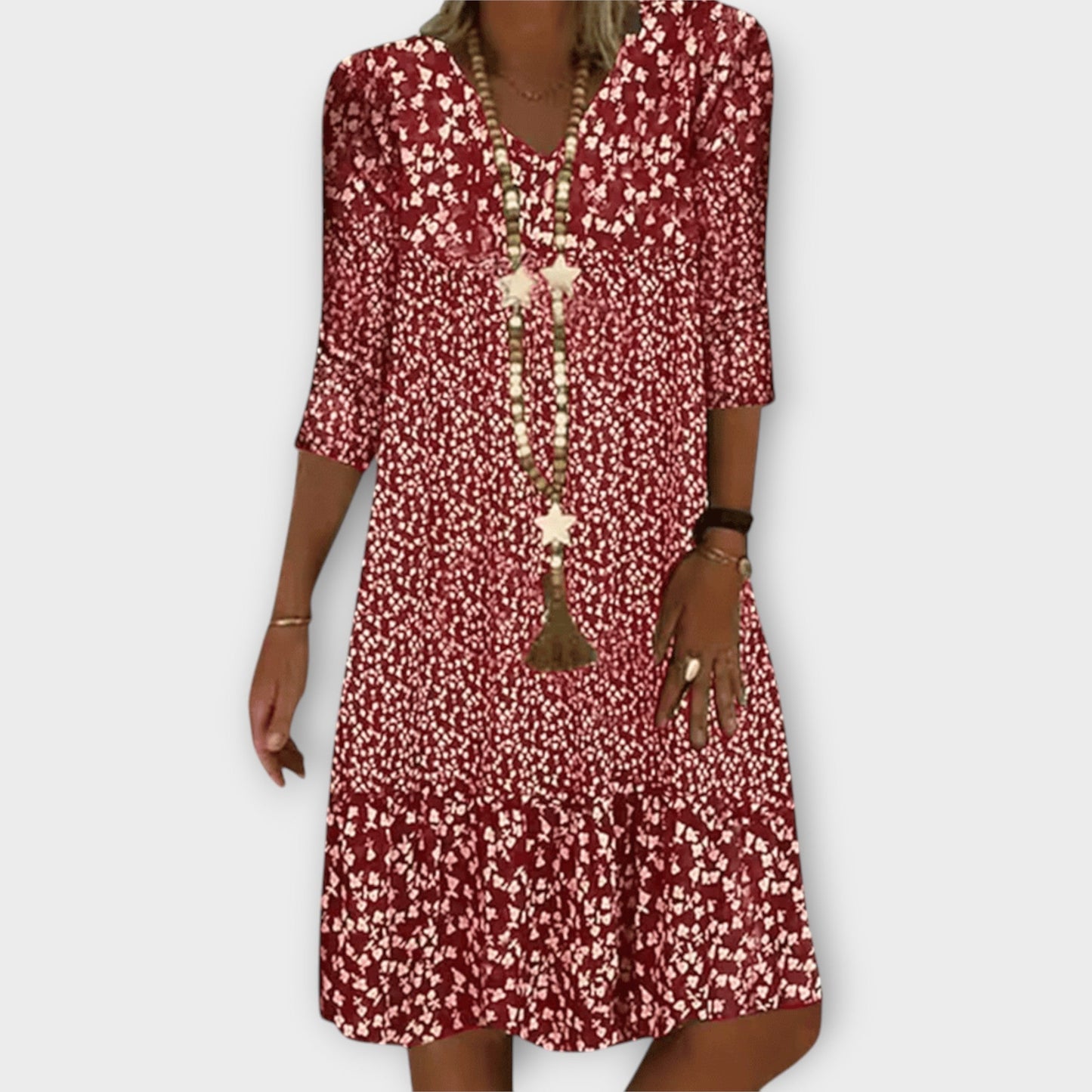 Isla | Women's Cozy Dress with V-Neck
