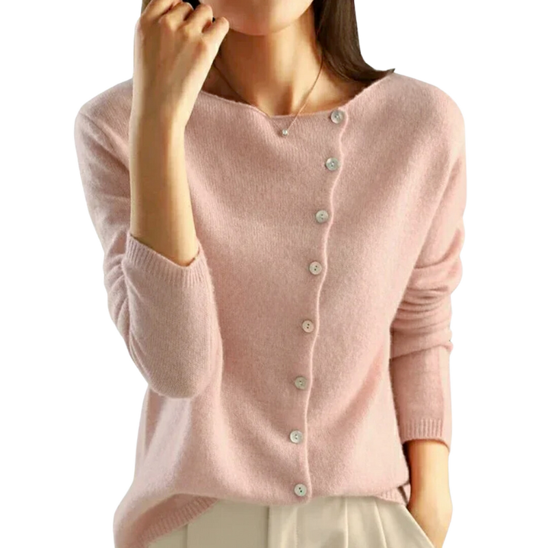 Kate | Women's Chic Asymmetrical Button Cardigan