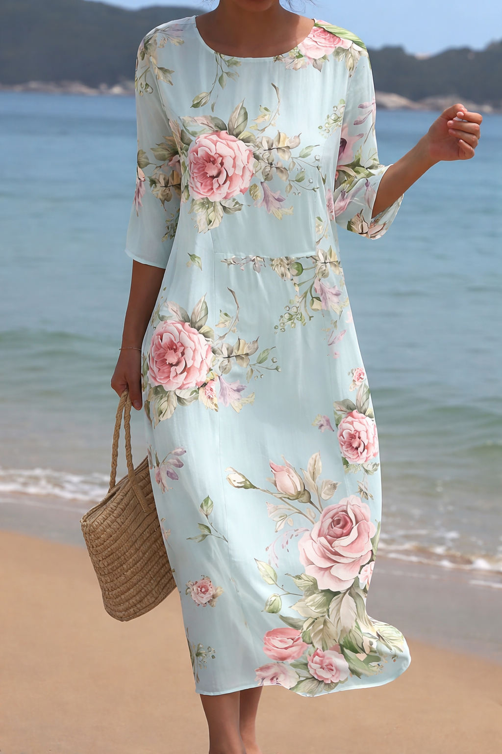 Bella | Women's Floral Elegance Midi Dress
