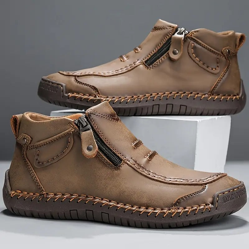 Adrian | Men's Cushioned Zip Comfortable Shoes