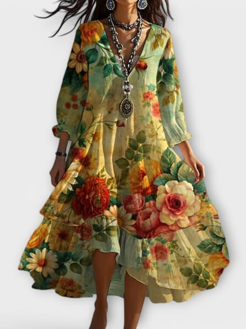 Myla | Women's Radiant Floral Flair Dress