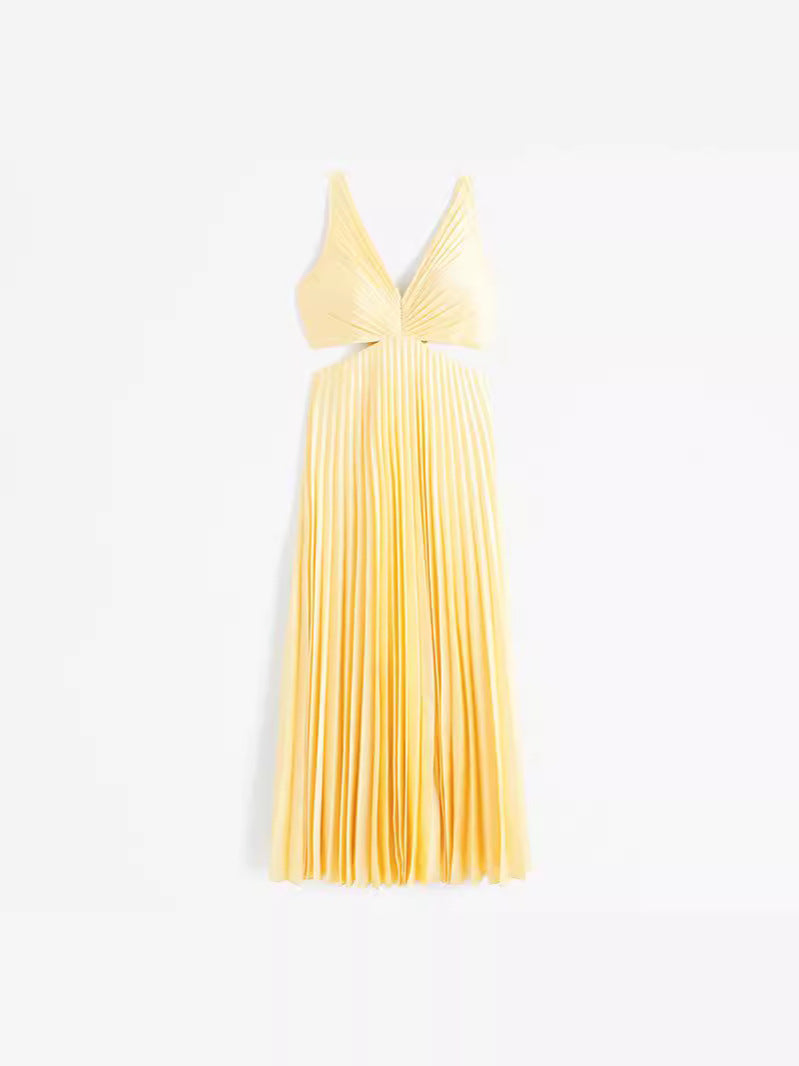 Sarai | Women's Trendy V-Neck Solid Colour Maxi Dress